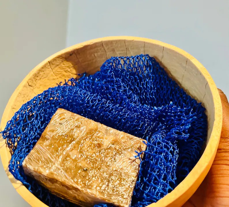 Filet Djampé + Savon Noir Africain — Duo Exfoliant Naturel