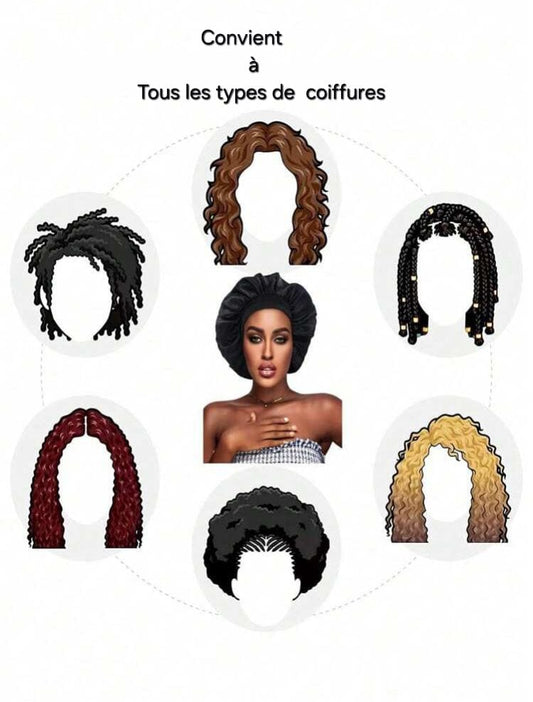 Bonnet en satin à large bande