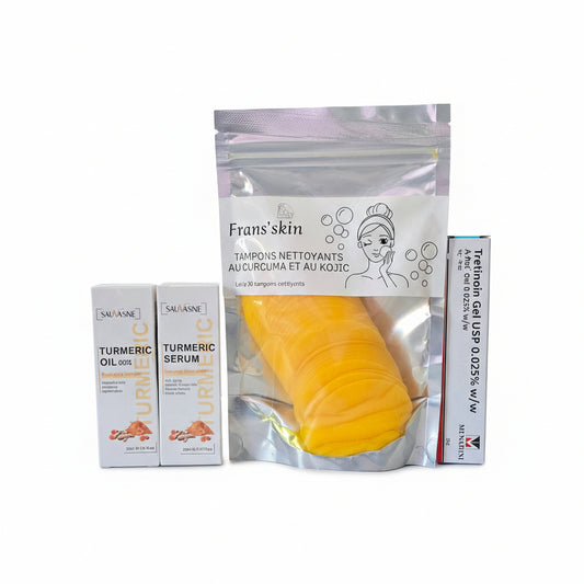 Kit Soin Visage Curcuma & Acide Kojique — Disques Coton