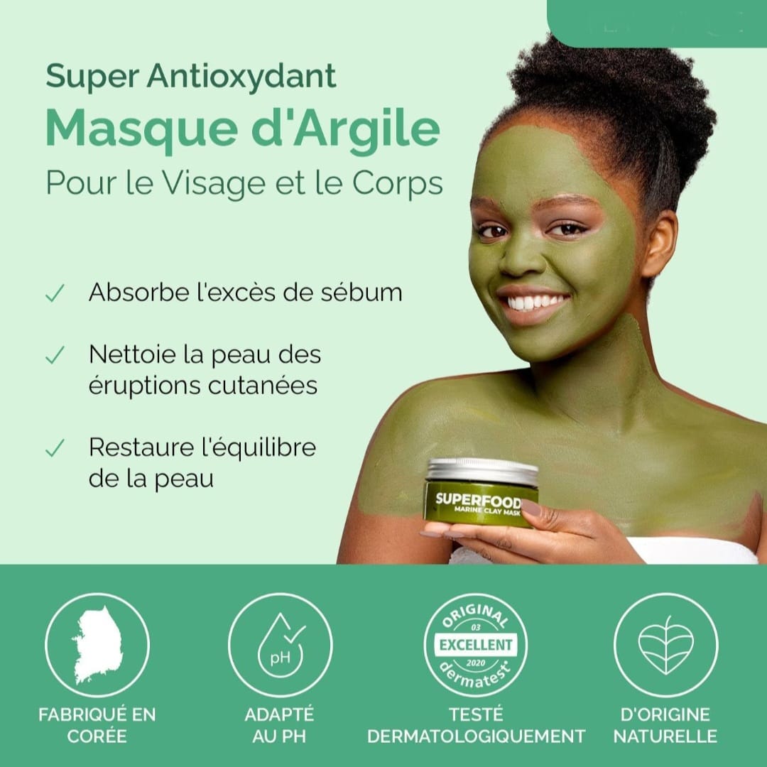 MASQUE ARGILE MATCHA -THE VERT