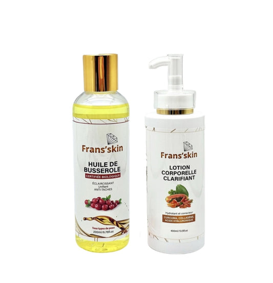 DUO HYDRATATION  Lait clarifiant + l’huile à la busserole